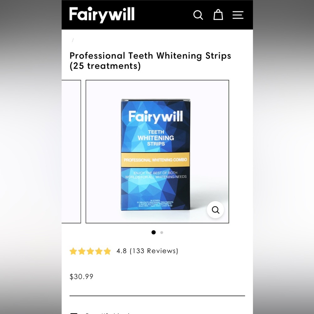 Fairywill teeth whitening strips